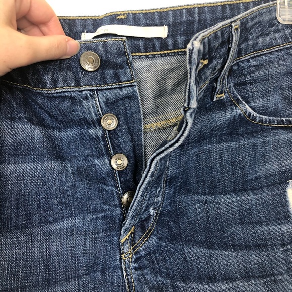 Vince Cutoff Distressed Denim Shorts - Picture 5 of 8